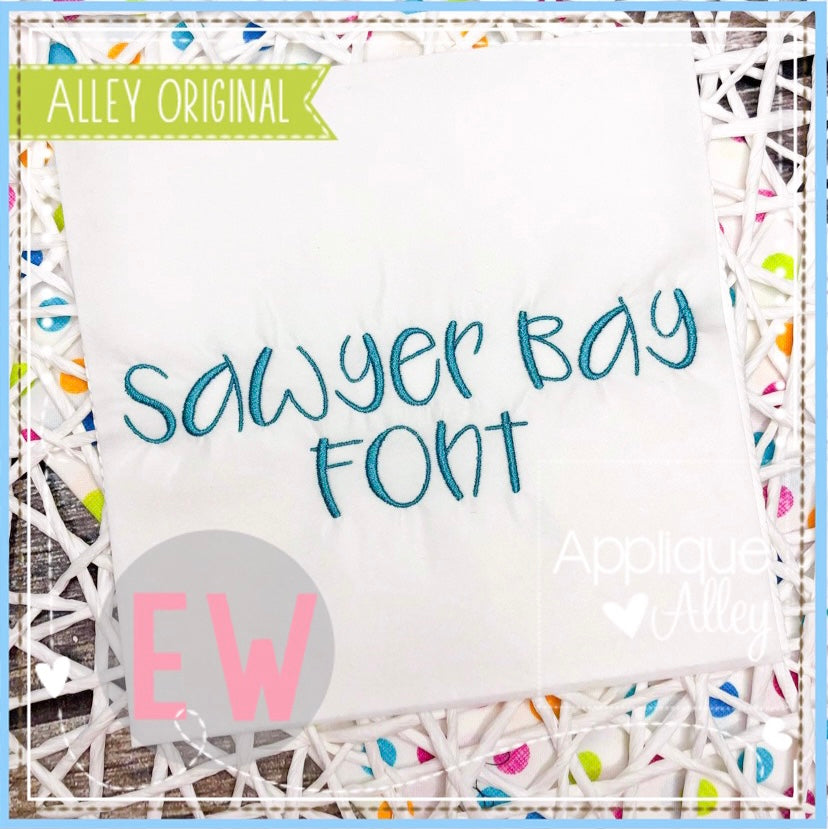 SAWYER BAY FONT 5775AAEW – appliquealley