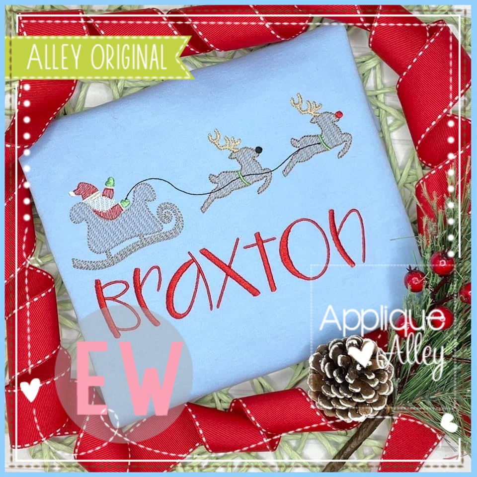 SCRATCHY SANTA AND REINDEER 6058AAEW