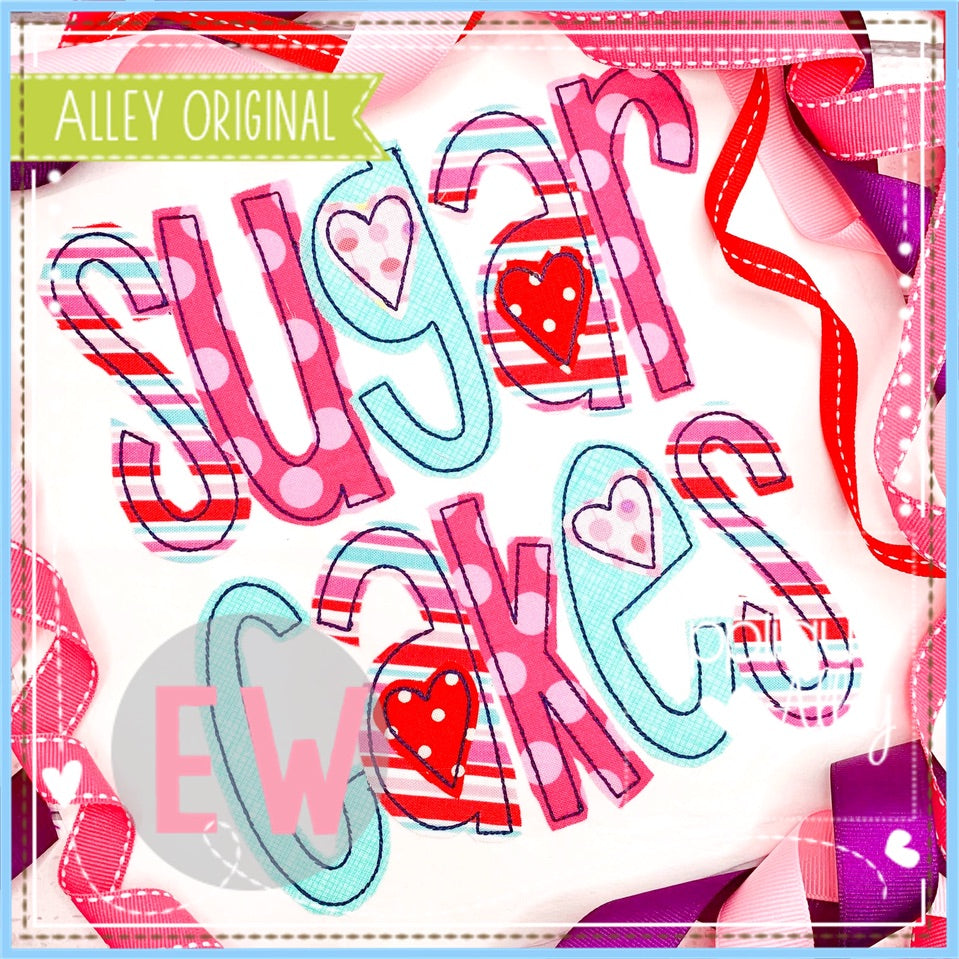 SUGAR CAKES SPECIAL EDITION VALENTINE'S DAY APPLIQUE FONT AAEW