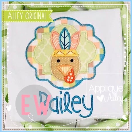 VINTAGE SATIN TURKEY FACE PRETTY FRAME  AAEW