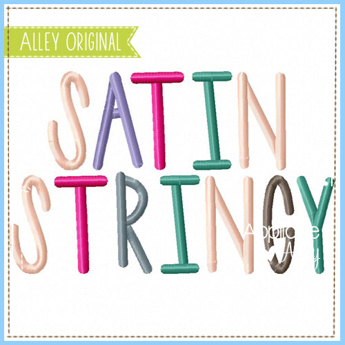 Stringy Font SATIN STRINGY FONT 5588AAEH – appliquealley