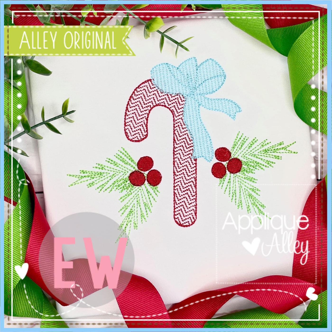 SCRATCHY CANDY CANE HOLLY 5748AAEW