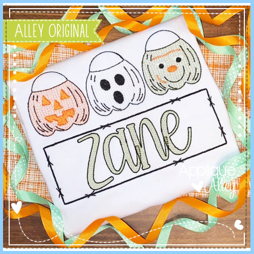 SCRATCHY HALLOWEEN PAIL TRIO WITH NAMEPLATE 5849AAEH