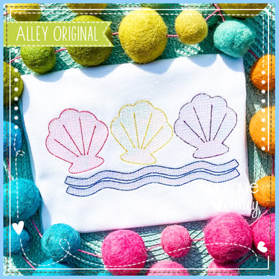 SCRATCHY SEA SHELL TRIO IN WATER 5618AAEH