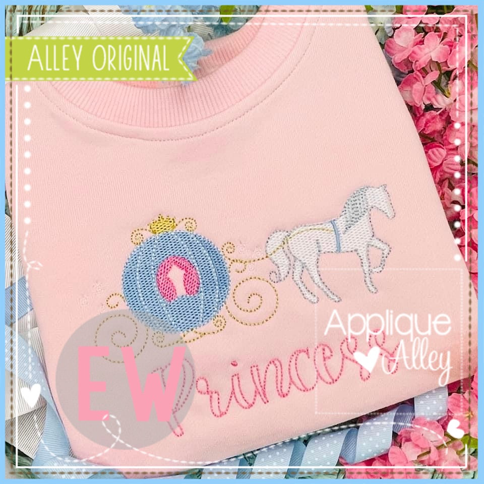 SMOCKED HORSE AND PRINCESS CARRIAGE 6877AAEW