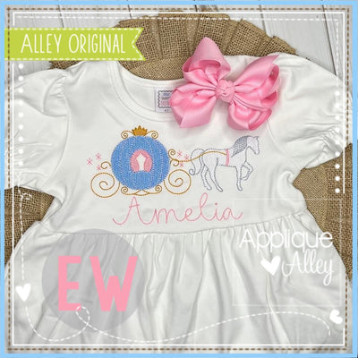 SMOCKED HORSE AND PRINCESS CARRIAGE 6877AAEW