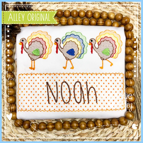 SRATCHY WALKING FLUFFY TURKEY TRIO WITH NAMEPLATE 5902AAEH