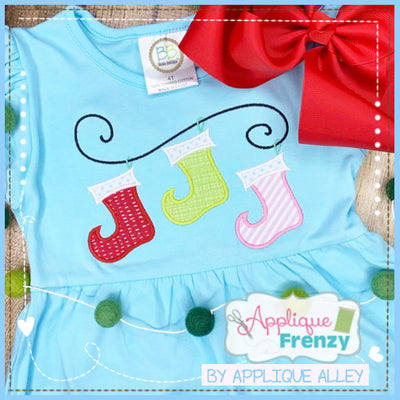 STOCKING WHIMSY TRIO APPLIQUE DESIGN 5220AAAF