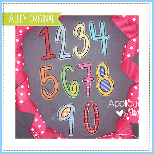 VINTAGE APPLIQUE JUST THE WAY FONT AND NUMBER SET 5546AAEH