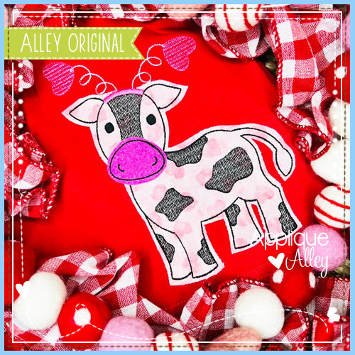 VINTAGE CURIOUS COW WITH HEARTS 6197AAEH