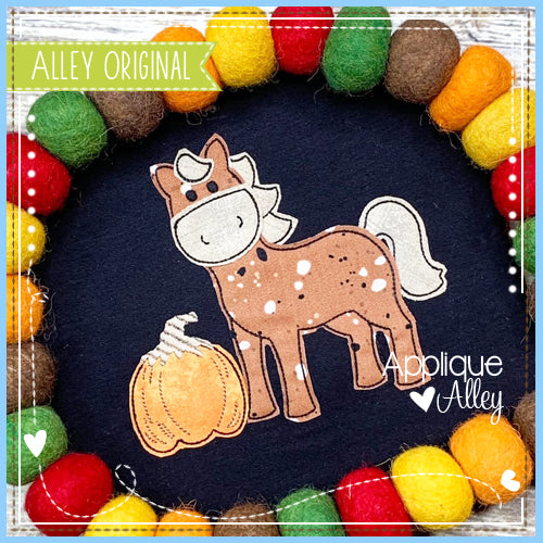 VINTAGE CURIOUS HORSE WITH PUMPKIN 5953AAEH