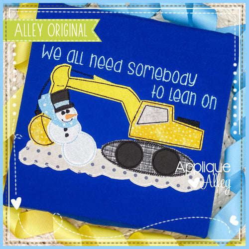 VINTAGE DIGGING BACKHOE BUILDING SNOWMAN 5926AAEH