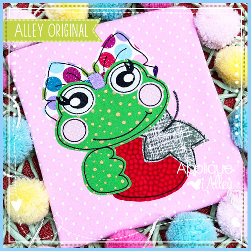VINTAGE FROG GIRL WITH STRAWBERRY 6508AAEH