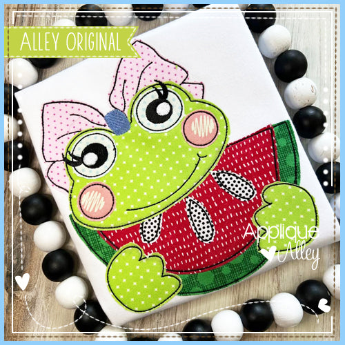 VINTAGE FROG GIRL WITH WATERMELON 6512AAEH