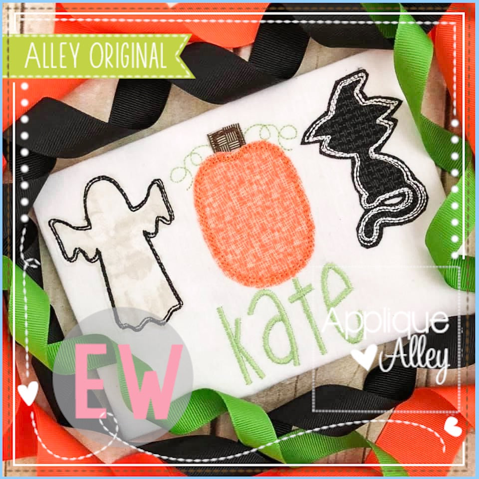 VINTAGE GHOST PUMPKIN CAT TRIO 4978AAEW