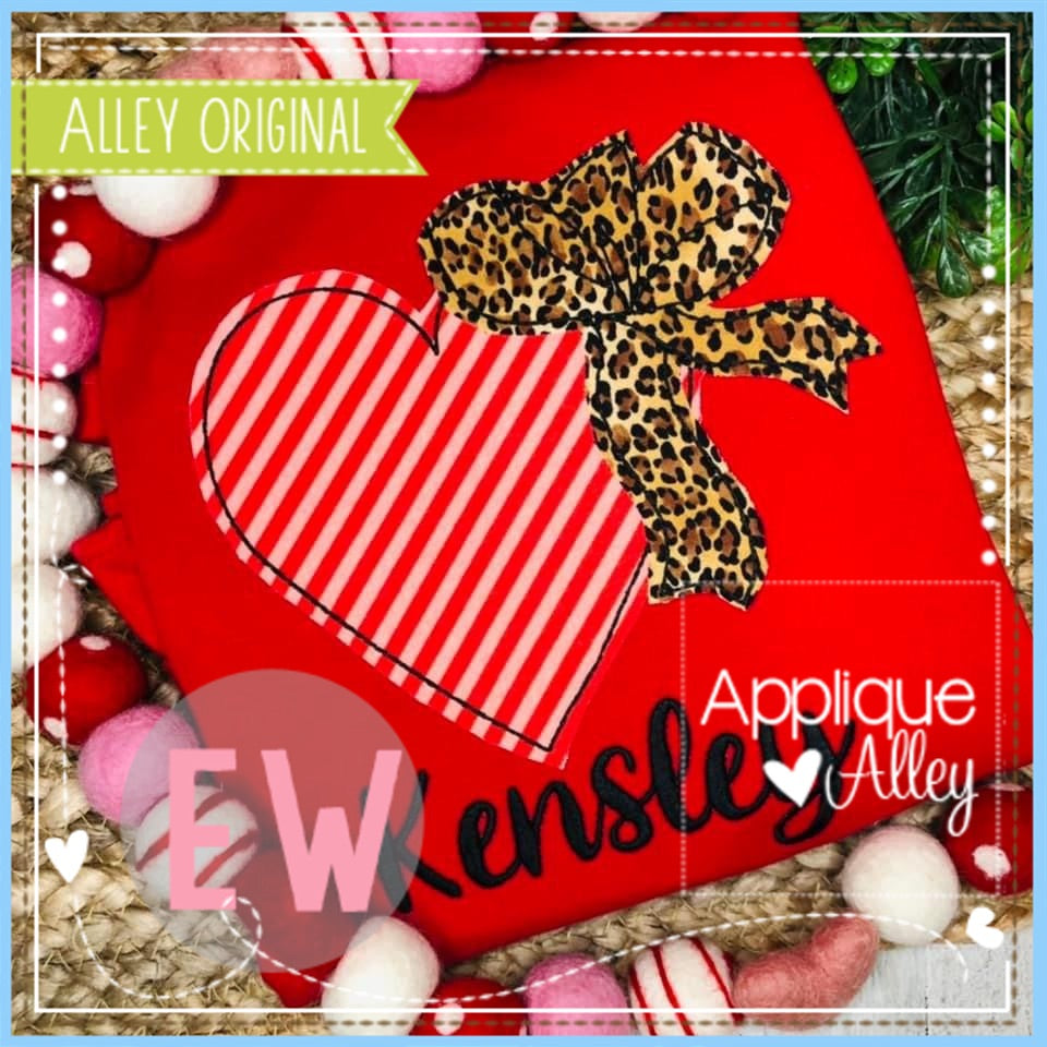 VINTAGE HEART WITH SIDE BOW 6117AAEW