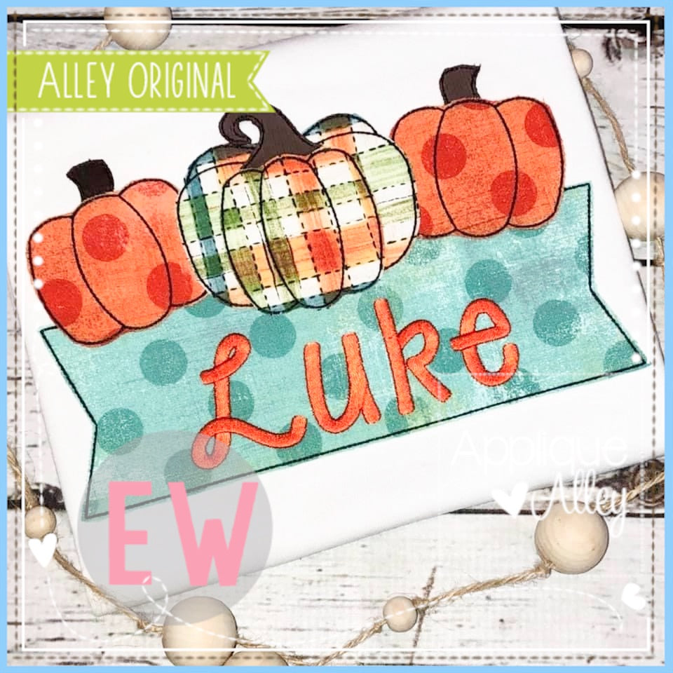 VINTAGE PUMPKIN TRIO BANNER 4952AAEW