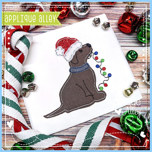 VINTAGE SANTA LAB WITH LIGHTS 6930AAEH