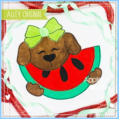 VINTAGE SWEET PUPPY GIRL WITH WATERMELON 6463AAEH