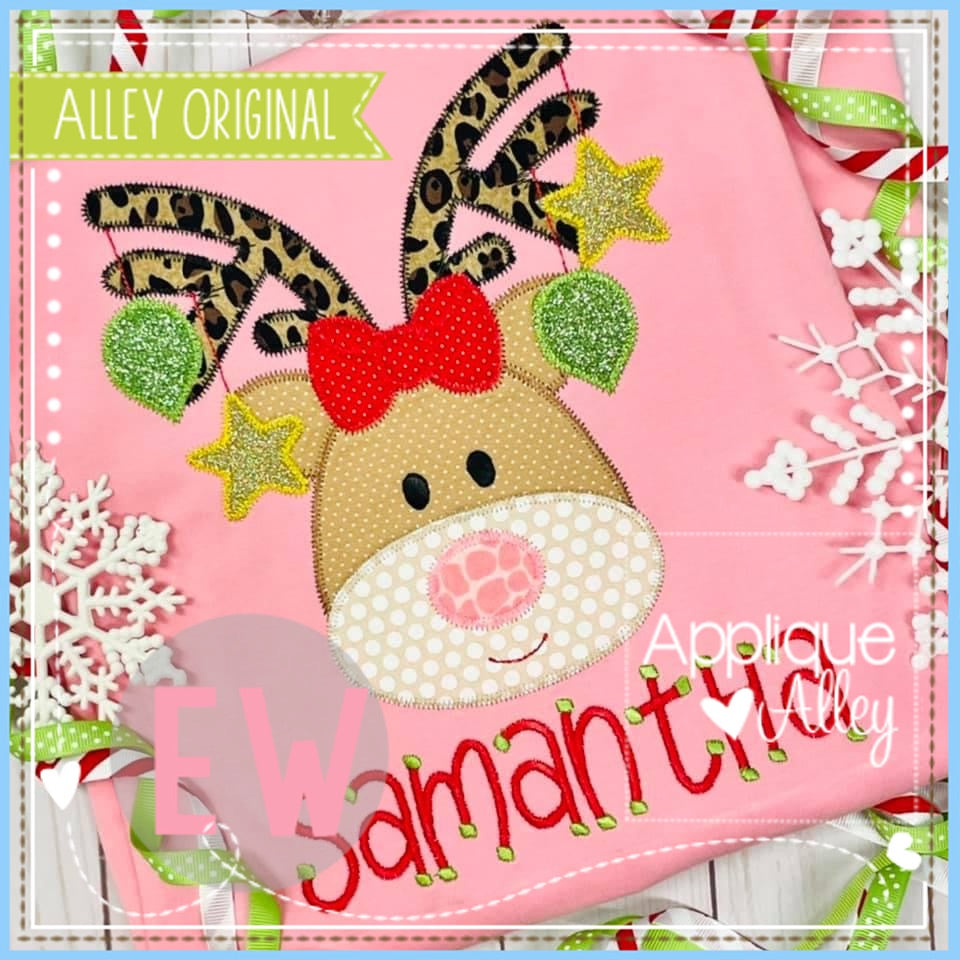 ZZ ORNAMENT DECORATED REINDEER WITH BOW 5888AAEW