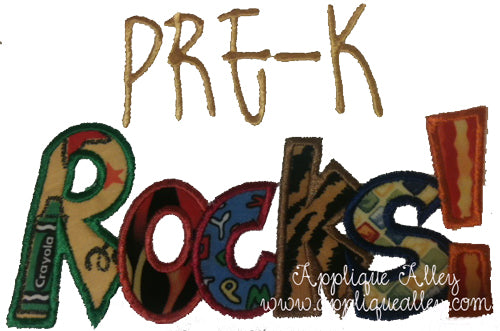 PRE-K ROCKS – appliquealley