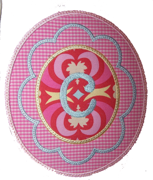 DOUBLE OVAL PATCH WITH SCALLOP