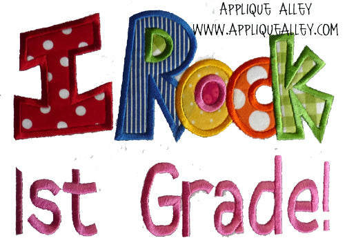 I ROCK 1ST GRADE – appliquealley