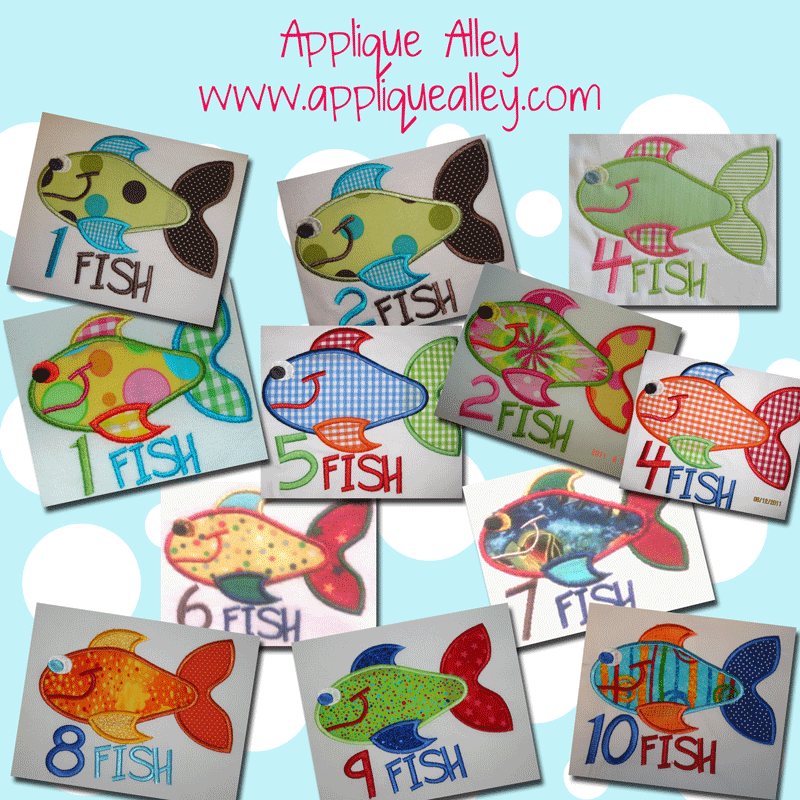 SIBLING SMILING FISH SET – appliquealley